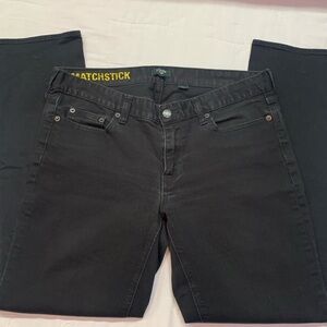J. Crew Matchstick Jeans Women's 31S 28 Inseam Slim Straight Black Denim